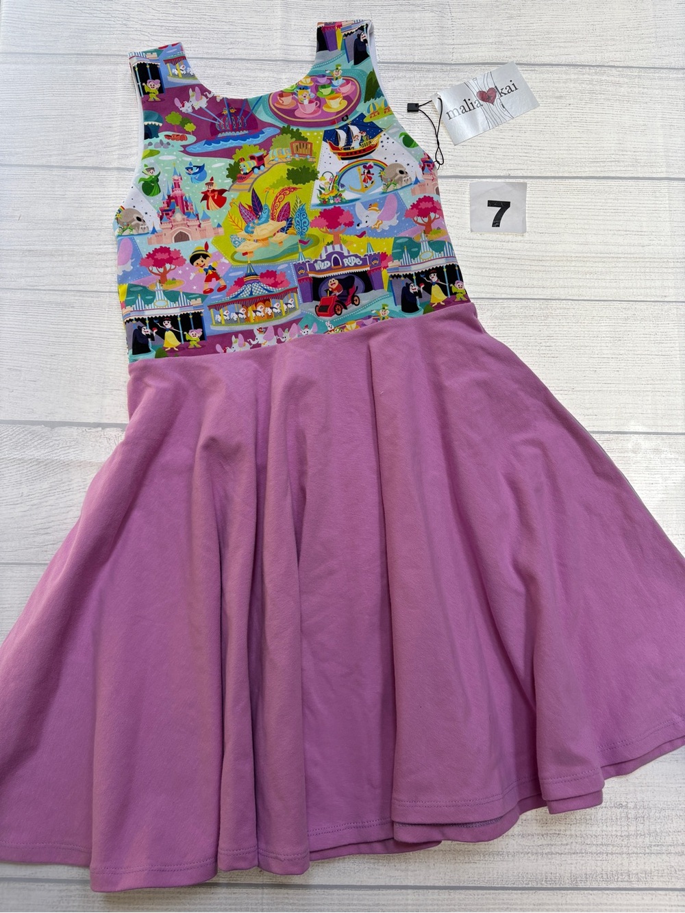 Malia and Kai Disney Girls' Purple Twirl Dress